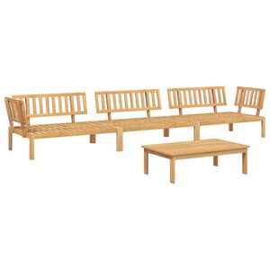 vidaXL 4 pcs conjunto de m&oacute;veis de paletes p/ jardim ac&aacute;cia maci&ccedil;a