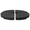 vidaXL Base de guarda-sol em forma de ventoinha 4 pcs preto