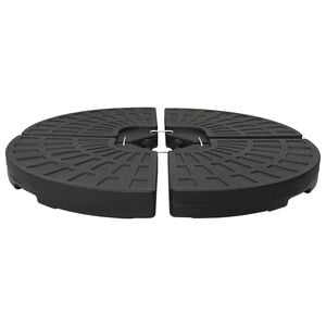 vidaXL Base de guarda-sol em forma de ventoinha 4 pcs preto