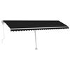 vidaXL Toldo el&eacute;trico com LED e sensor 6 x 3 m Antracite