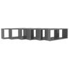 vidaXL Prateleiras parede c&uacute;bicas 6 pcs deriv. madeira cinza brilhante