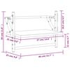 vidaXL Prateleiras de parede c/ barras 2pcs 40x25x30cm carvalho fumado