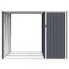 vidaXL Abrigo de lenha jardim 245x98x159cm a&ccedil;o galvanizado antracite