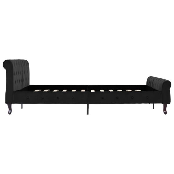 vidaXL Estrutura de cama 160x200 cm veludo preto