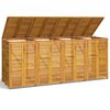 vidaXL Abrigo qu&aacute;druplo p/ caixote do lixo 280x89x117 cm ac&aacute;cia maci&ccedil;a