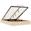 vidaXL Cama otomana com colch&atilde;o 140x200 cm tecido creme