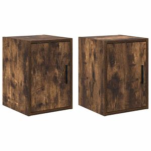 vidaXL Arm&aacute;rios de parede para garagem 2 pcs derivados de madeira