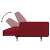 vidaXL Sof&aacute;-cama de 2 lugares com apoio de p&eacute;s veludo vermelho tinto