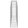 vidaXL Cesto gabião arqueado 200x30x80/100 cm ferro galvanizado