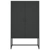 vidaXL Aparador alto 80x35x135 cm a&ccedil;o preto