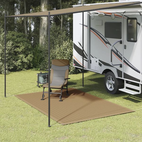 vidaXL Tapete de campismo para tenda 200x300 cm cinzento-acastanhado