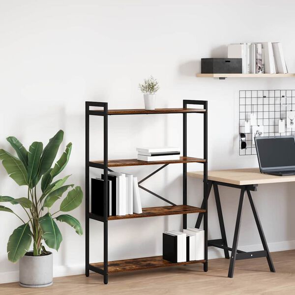 vidaXL Estante Carvalho Defumado 80 x 30 x 120 cm Madeira processada