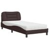 vidaXL Cama com colch&atilde;o Hvar 90x200 cm tecido castanho-escuro
