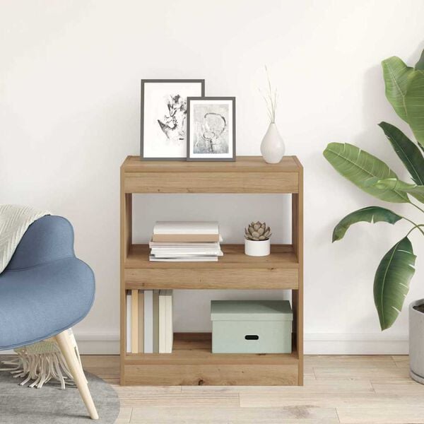 vidaXL Gabinete de Livros Carvalho Artesanal 60 x 30 x 72 cm