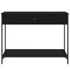 vidaXL Mesa consola 100x34,5x75 cm derivados de madeira preto
