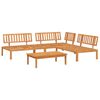 vidaXL 4 pcs conjunto de m&oacute;veis de paletes p/ jardim ac&aacute;cia maci&ccedil;a