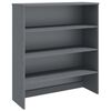vidaXL Tampo p/ arm&aacute;rio alto HAMAR 90x30x100 pinho maci&ccedil;o cinza-escuro