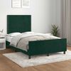 vidaXL Estrutura de cama sem colch&atilde;o 120x200 cm veludo verde-escuro