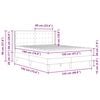 vidaXL Estrutura de cama com colch&atilde;o Cinza Escuro 120 x 190 cm tecido
