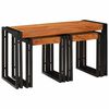 vidaXL Mesa de Ninho 3 unid. Marrom e Preto 82 x 40 x 45 cm