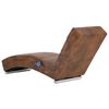 vidaXL Chaise longue de massagens camur&ccedil;a artificial castanho