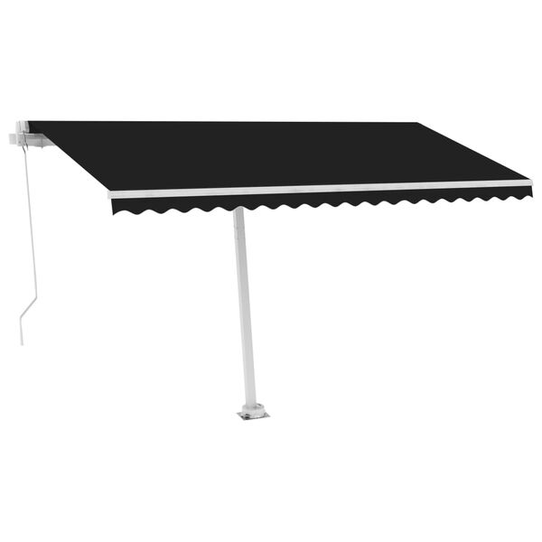 vidaXL Toldo retr&aacute;til manual independente 400x300 cm antracite