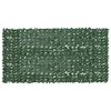 vidaXL Tela de varanda com folhas verde-escuras 300x150 cm