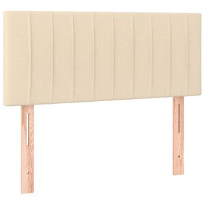 vidaXL Cabeceira de cama tecido 80x5x78/88 cm creme