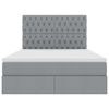 vidaXL Cama com arruma&ccedil;&atilde;o e colch&atilde;o Cinzento-claro 140 x 200 cm