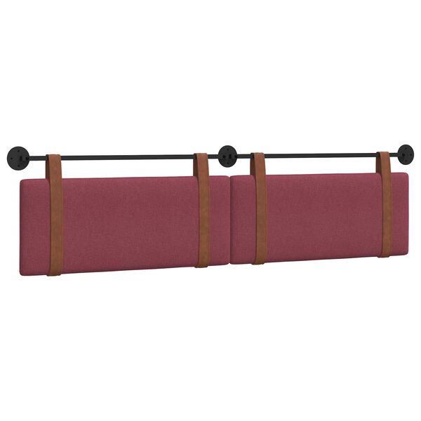 vidaXL Cabeceira Suspensa Vinho Vermelho 210 x 55 x 5 cm PU Antigo