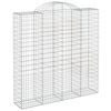 vidaXL Cestos gabião arqueados 9pcs 200x50x200/220cm ferro galvanizado