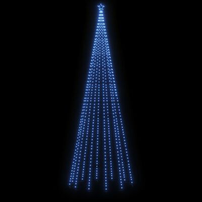 vidaXL Árvore de Natal com espigão 732 luzes LED 500 cm azul