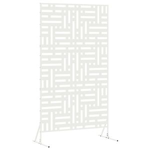 vidaXL Protetor de Privacidade 100 x 50 x 180 cm A&ccedil;o Branco