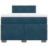 vidaXL Cama boxspring com colch&atilde;o 120x200 cm veludo azul-escuro