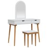 vidaXL Conjunto de Mesa de Vestir FAUSKE 3 unid. Branco