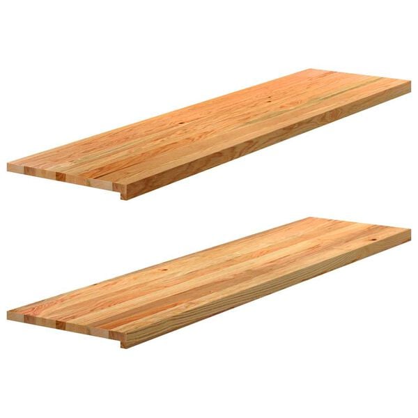vidaXL Soleiras da janela 2 pcs 160x40x2 cm carvalho castanho-claro