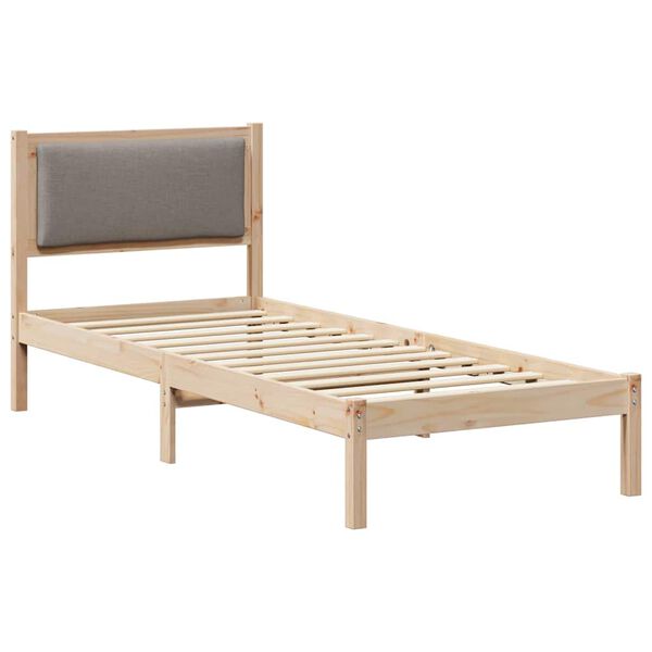 vidaXL Estrutura da Cama Cinzento-acastanhado 80 x 190 cm