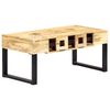 vidaXL Mesa de centro estilo cassete 100x52x45 cm mangueira maci&ccedil;a