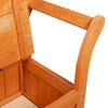 vidaXL Banco de exterior com armazenamento Castanho 119 x 44 x 76 cm