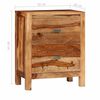 vidaXL Mesa de cabeceira com 2 gavetas, madeira de ac&aacute;cia maci&ccedil;a