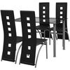 vidaXL Conjunto jantar, 5 pcs, preto