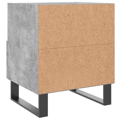 vidaXL Mesa de cabeceira derivados de madeira cinza cimento