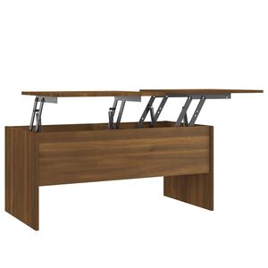 vidaXL Mesa centro 102x50,5x46,5 madeira processada carvalho castanho