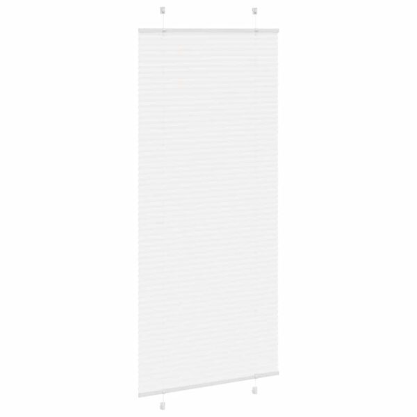 vidaXL Branco Plissada Cega 95x200 cm Largura Tecido 94,4 cm Poli&eacute;ster