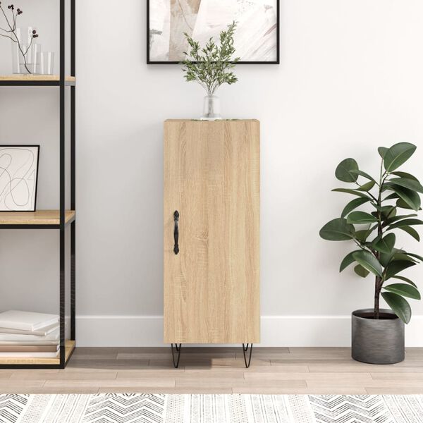 vidaXL Aparador 34,5x34x90 cm madeira processada cor carvalho sonoma