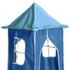 vidaXL Cama alta para crian&ccedil;a com torre 80x200 cm pinho maci&ccedil;o azul