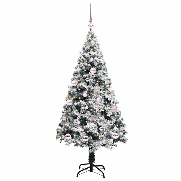 vidaXL &Aacute;rvore de Natal Artificial Branco 150 cm PVC, A&ccedil;o e Pl&aacute;stico