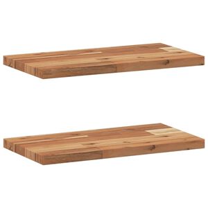vidaXL Prateleiras flutuantes 2 pcs ac&aacute;cia maci&ccedil;a c/ acabamento a &oacute;leo