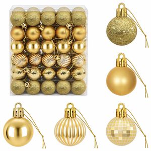 vidaXL Conjunto de Bolas de Natal 150 unid. Ouro 3 cm Poliestireno