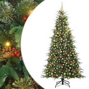 vidaXL &Aacute;rvore de Natal Articulada Artificial Verde 240 cm PE e PVC